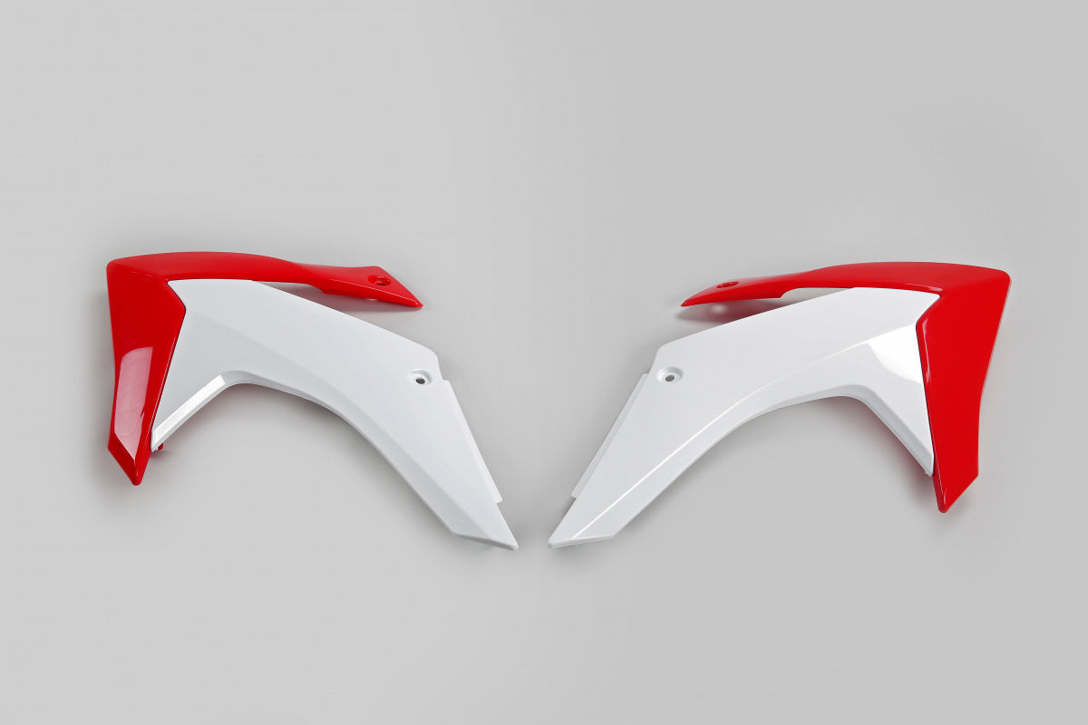 Cubiertas de radiador UFOplast™ • HONDA CRF 230 2015-2023 • BLANCO&ROJO