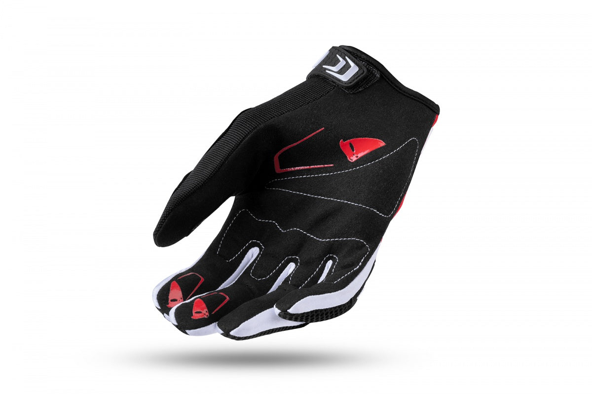 Guantes para moto - IRIDIUM de UFOplast™ • NEGRO&ROJO