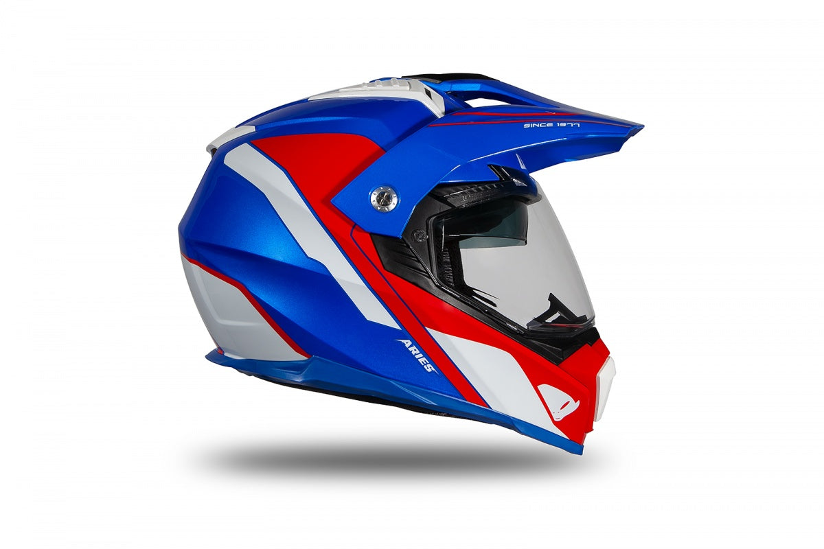 Casco de enduro UFOplast ARIES™ aries ♈︎ BLANCO,ROJO&AZUL