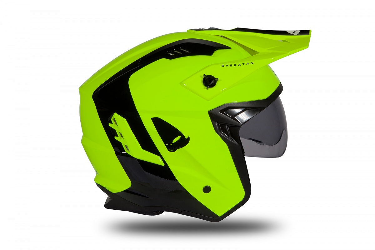 Casco abierto UFOplast SHERATAN™ ✈ NEGRO&FLUO