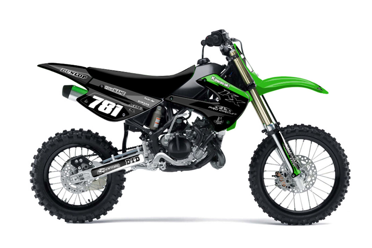 KIT de *restyling!* UFOplast™ • KAWASAKI 85 • VERDE&NEGRO