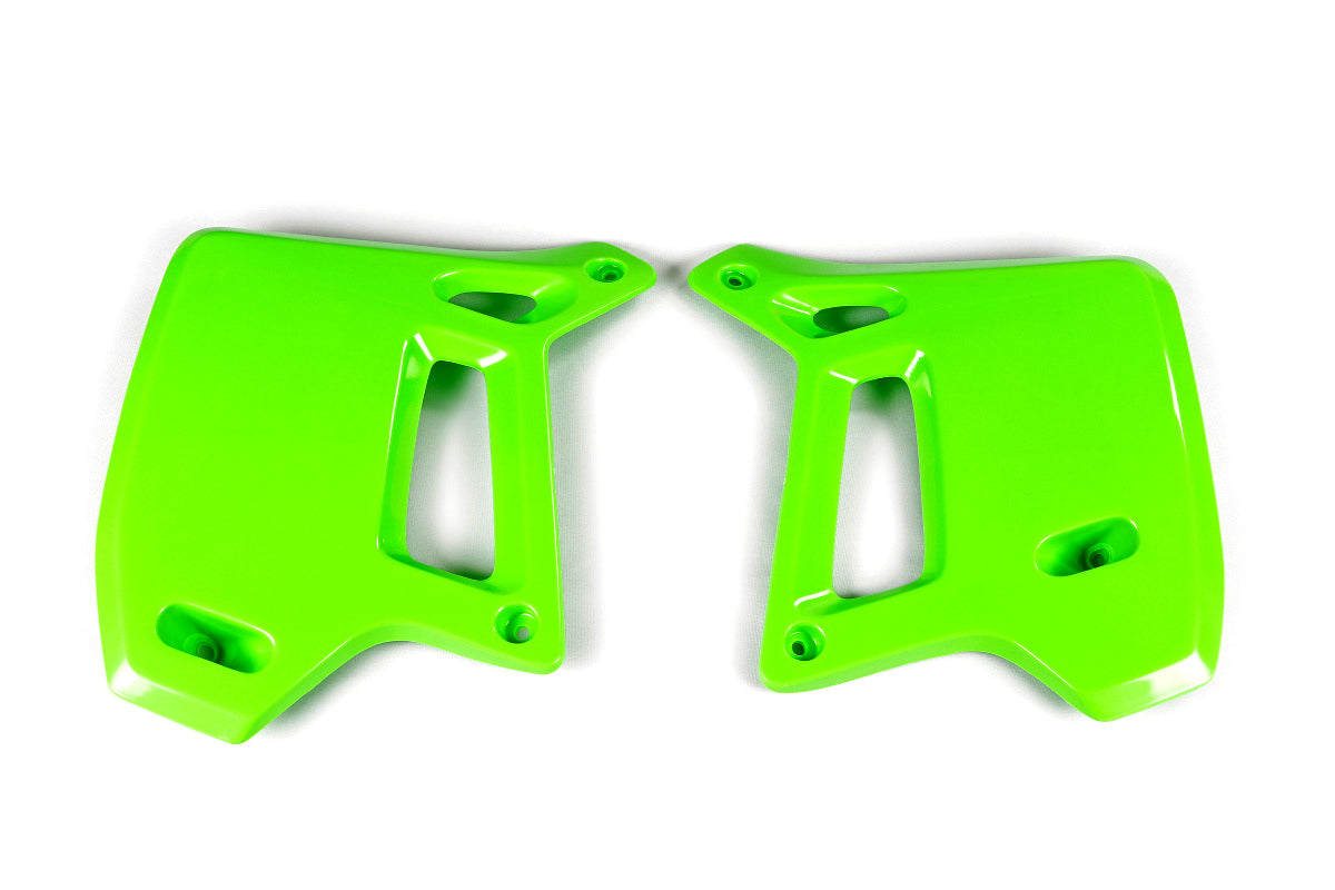 Cubiertas de radiador UFOplast™ • KAWASAKI KDX 200/220 1990-1994 • VERDE