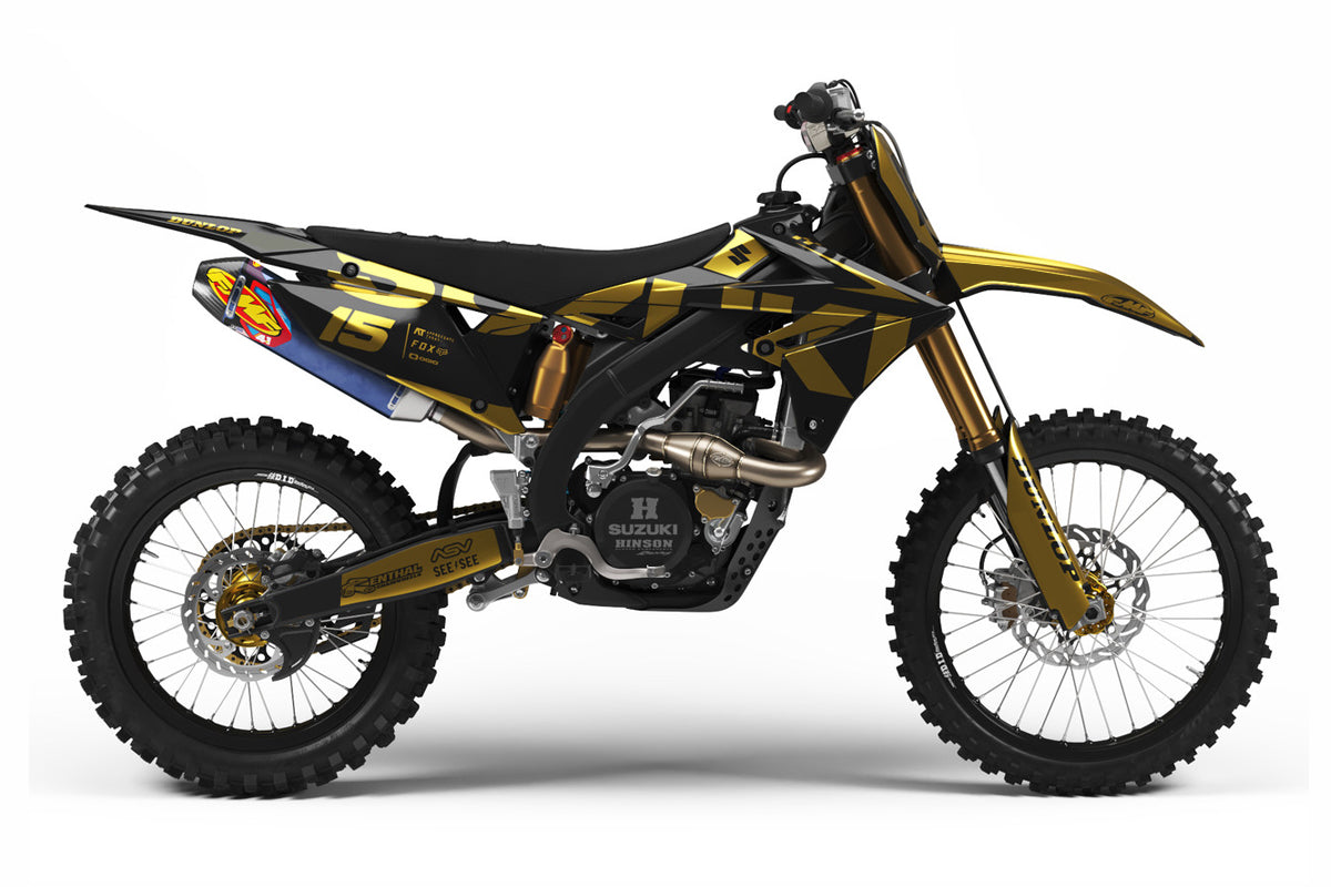 KIT de plásticos *completo* UFOplast™ • SUZUKI RMZ 2018-2025 • NEGRO