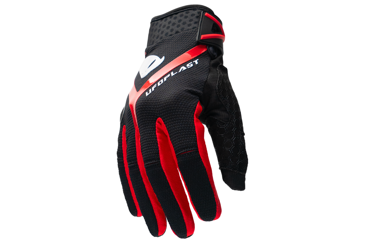 Guantes para moto - HAYES de UFOplast™ • ROJO&NEGRO