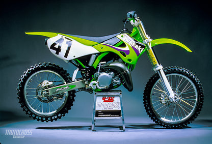 KIT de plásticos *completo* UFOplast™ • KAWASAKI KX 125/250 1999-2002 • VERDE&BLANCO