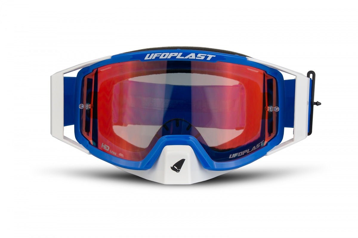 Goggles para motocross - WISEpro de UFOplast™ • AZUL&BLANCO
