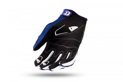 Guantes para moto - IRIDIUM de UFOplast™ • BLANCO&AZUL