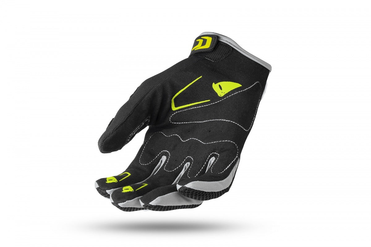 Guantes para moto - IRIDIUM de UFOplast™ • NEGRO&NEON