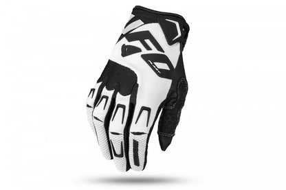 Guantes para moto - IRIDIUM de UFOplast™ • BLANCO&NEGRO