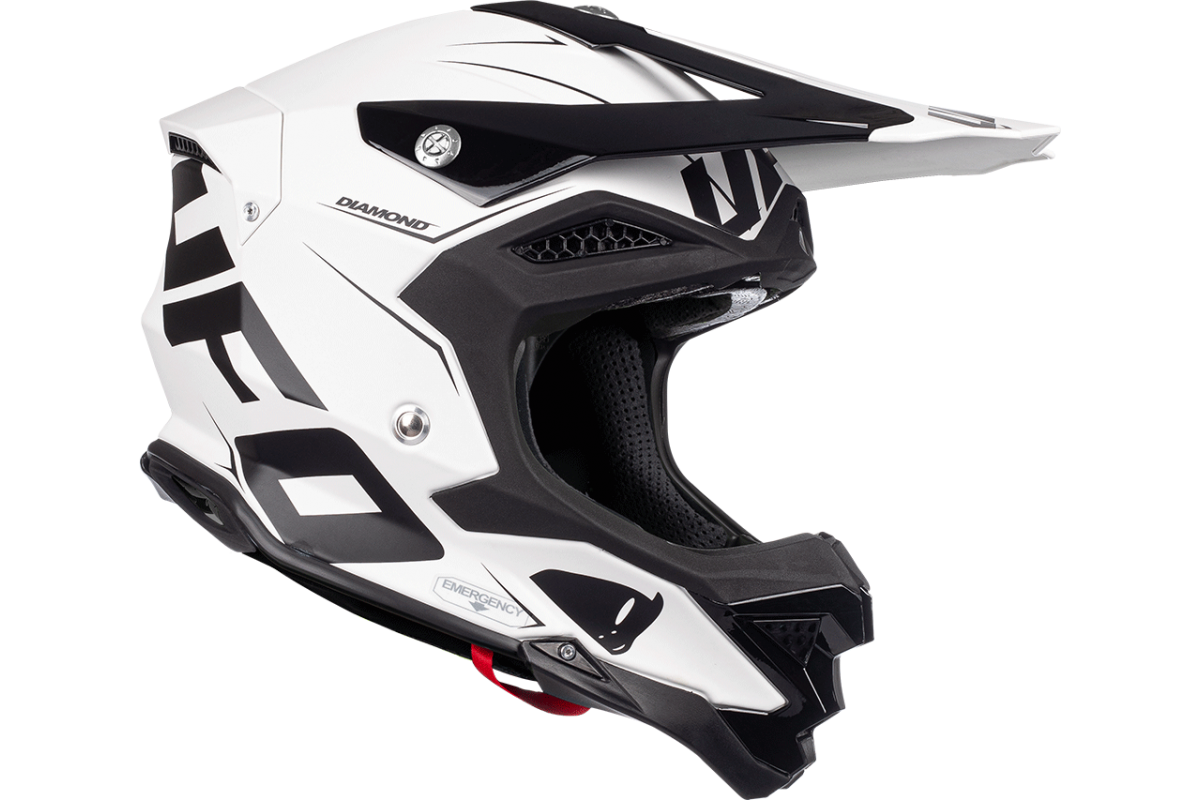 Casco de motocross UFOplast DIAMOND™ ♦ BLANCO&NEGRO
