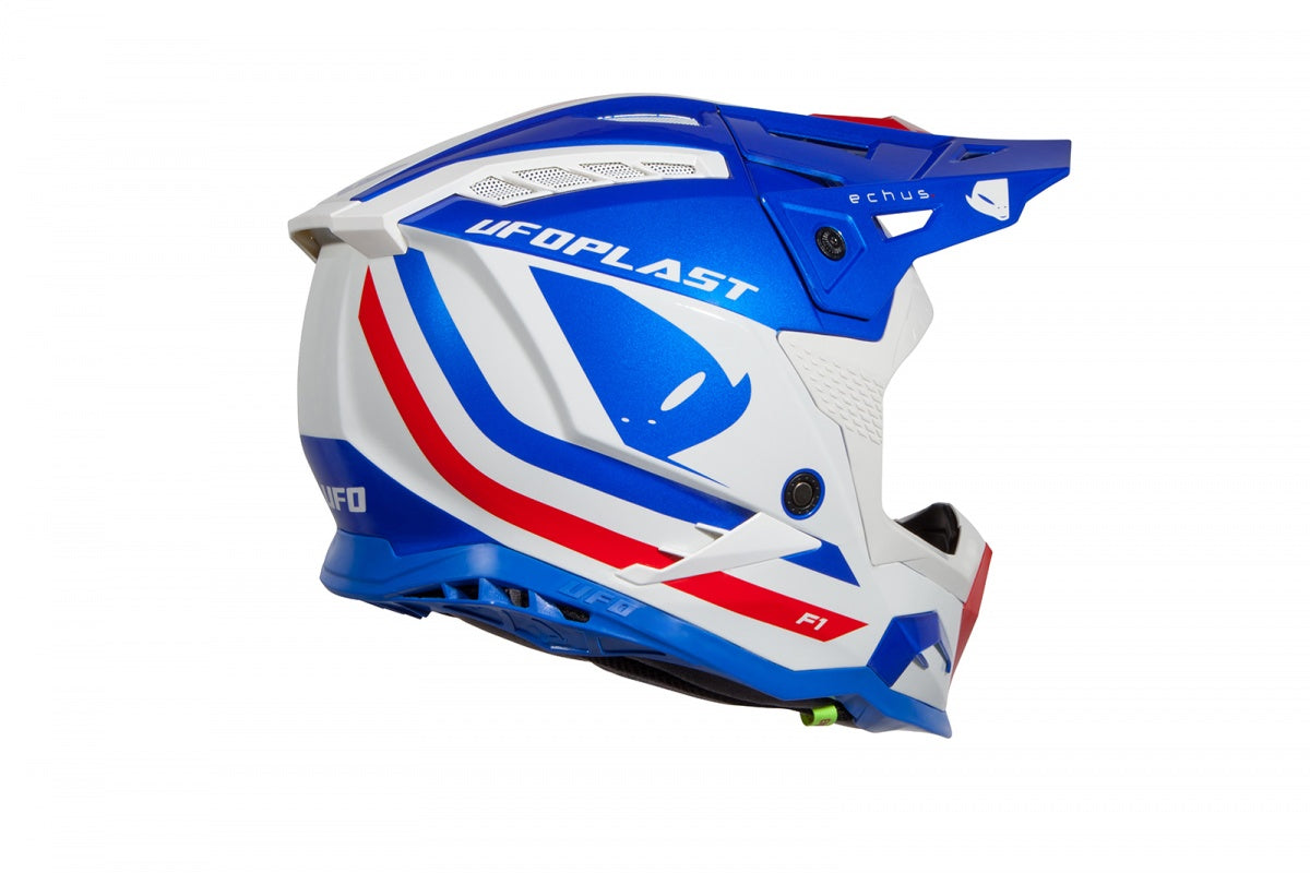 Casco de motocross UFOplast ECHUS™ ♘ BLANCO,ROJO&AZUL