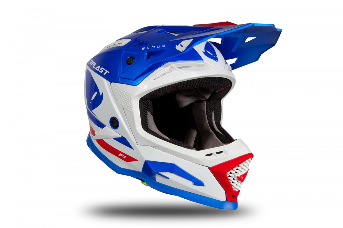 Casco de motocross UFOplast ECHUS™ ♘ BLANCO,ROJO&AZUL