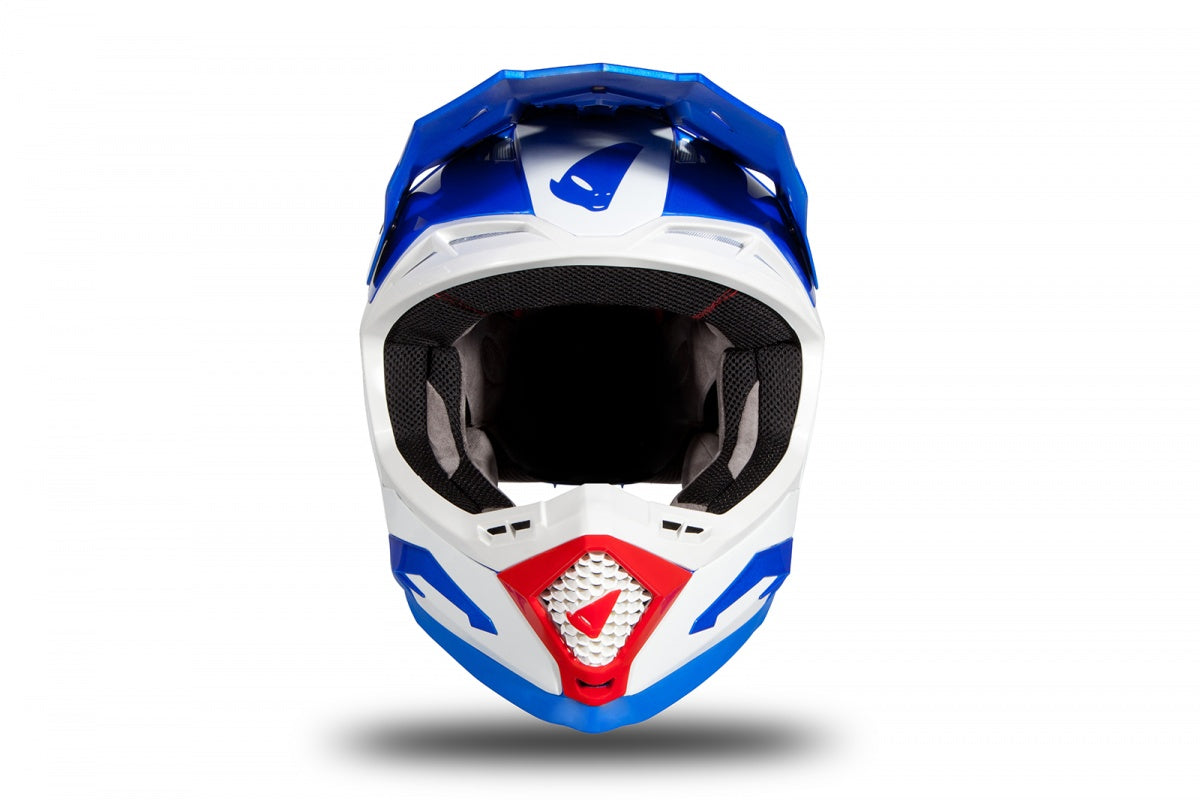 Casco de motocross UFOplast ECHUS™ ♘ BLANCO,ROJO&AZUL