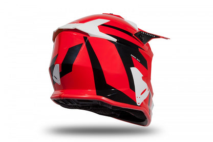 Casco de motocross UFOplast INTREPID™ ♠ BLANCO&ROJO