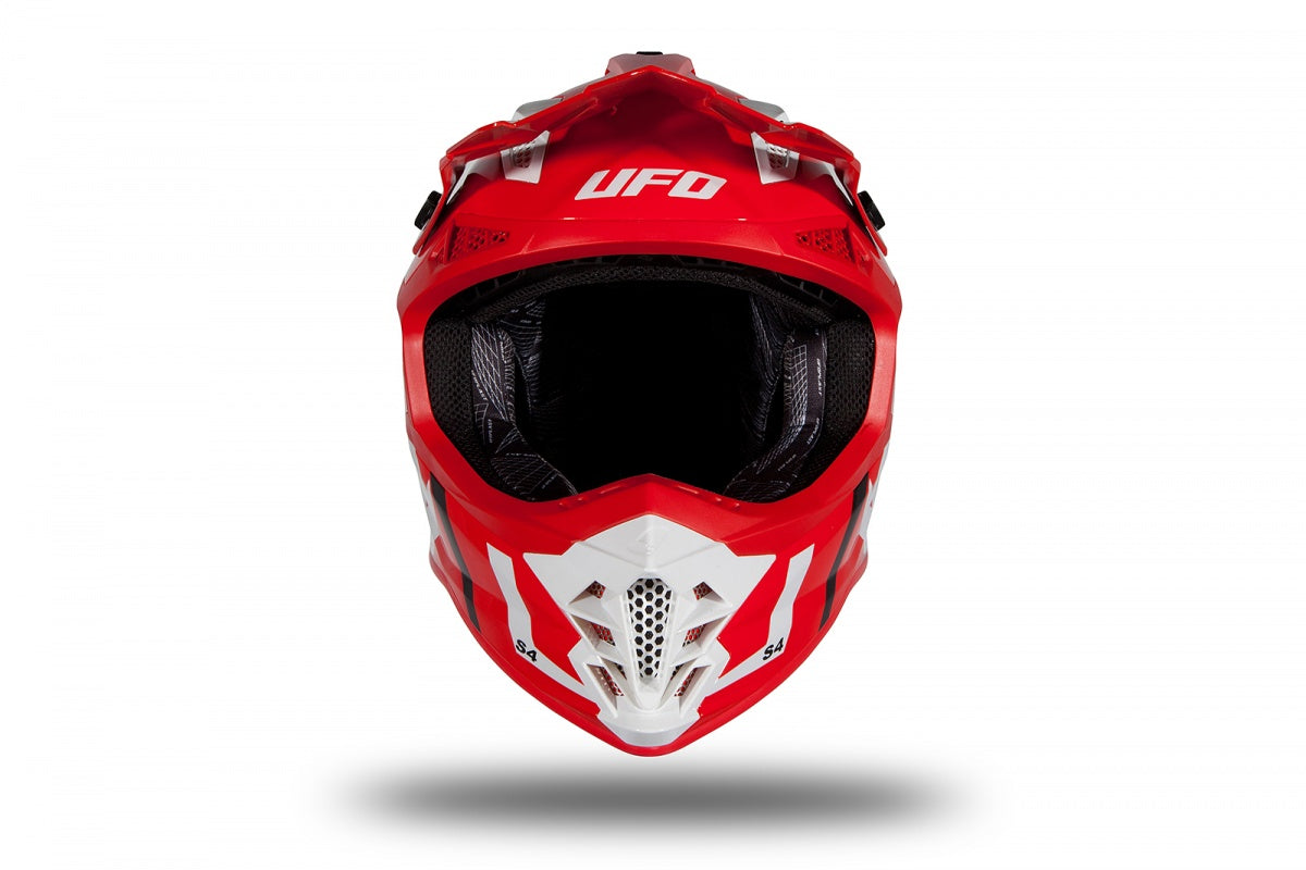 Casco de motocross UFOplast INTREPID™ ♠ BLANCO&ROJO