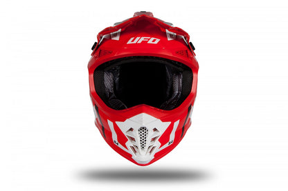 Casco de motocross UFOplast INTREPID™ ♠ BLANCO&ROJO