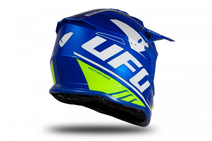 Casco de motocross UFOplast INTREPID™ ♠ AZUL&FLUO