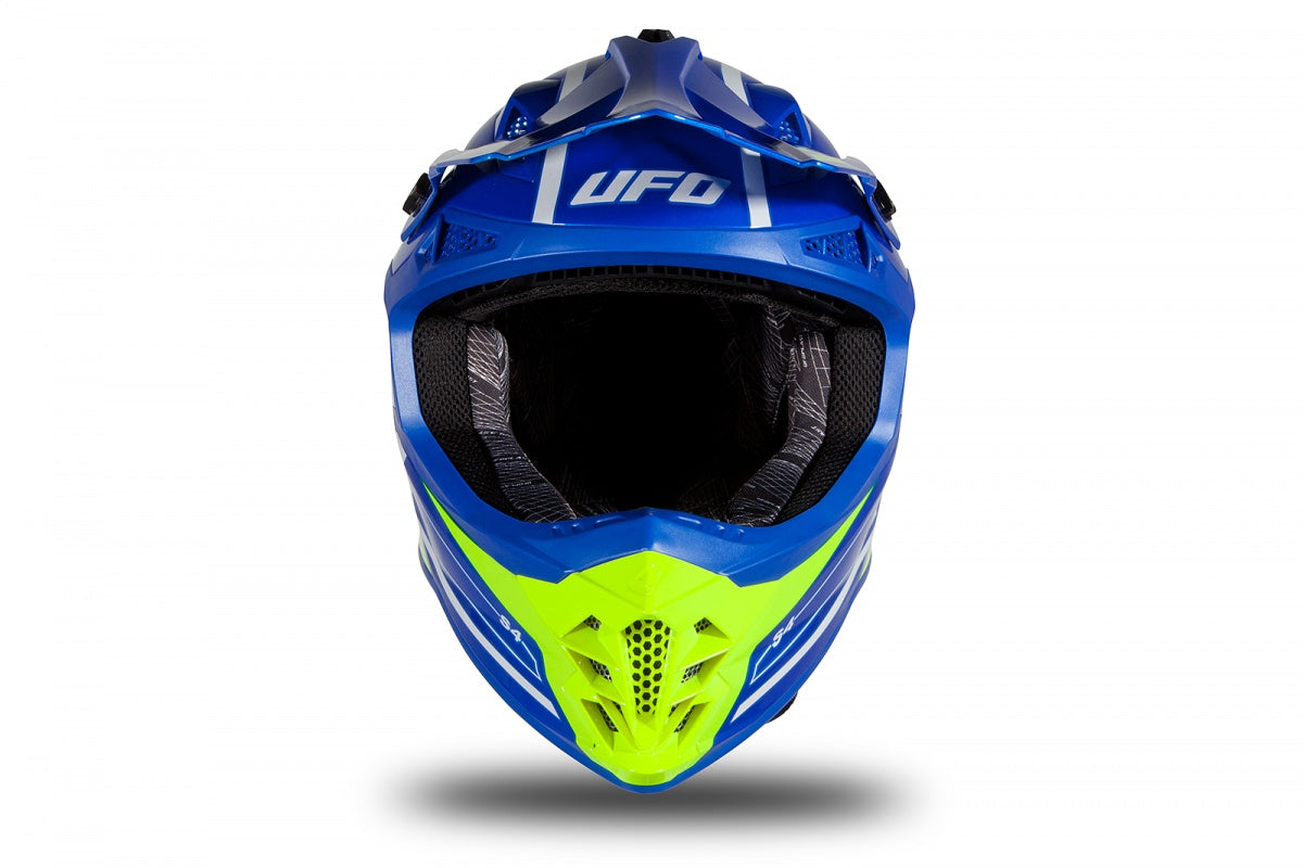 Casco de motocross UFOplast INTREPID™ ♠ AZUL&FLUO