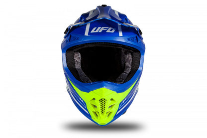 Casco de motocross UFOplast INTREPID™ ♠ AZUL&FLUO