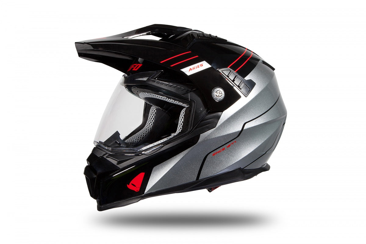 Casco de enduro UFOplast ARIES™ ♈︎ NEGRO&PLATA