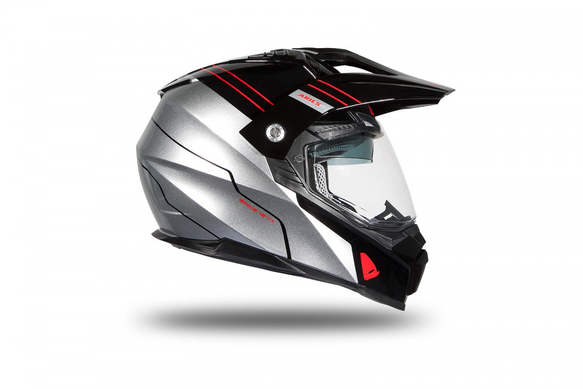 Casco de enduro UFOplast ARIES™ ♈︎ NEGRO&PLATA