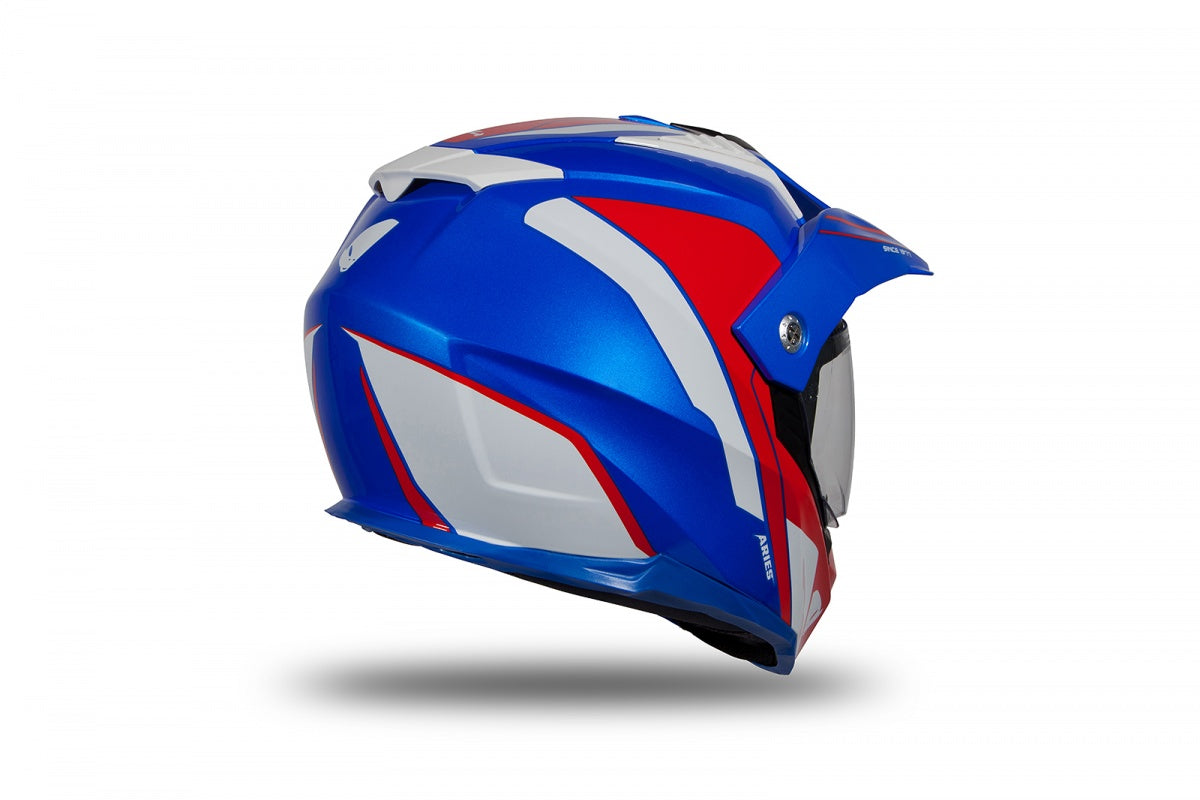 Casco de enduro UFOplast ARIES™ aries ♈︎ BLANCO,ROJO&AZUL