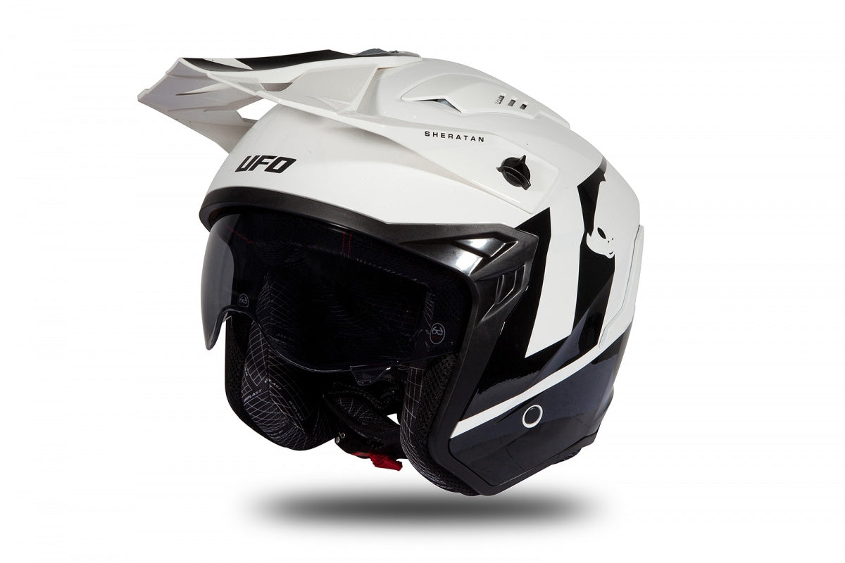 Casco abierto UFOplast SHERATAN™ ✈ BLANCO&NEGRO