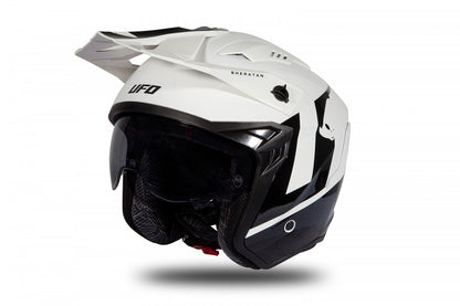Casco abierto UFOplast SHERATAN™ ✈ BLANCO&NEGRO
