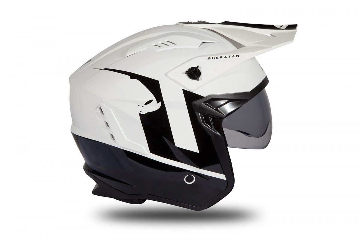 Casco abierto UFOplast SHERATAN™ ✈ BLANCO&NEGRO