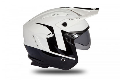 Casco abierto UFOplast SHERATAN™ ✈ BLANCO&NEGRO