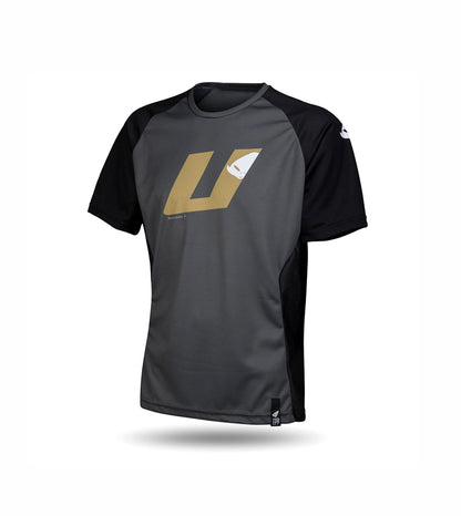 Jersey Corto MTB TERRAIN UFOplast™ • NEGRO con GRIS