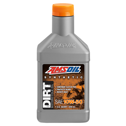 Aceite 100% sintético AMSOIL™ para motos especiales • DIRT 10W50 • 1qt.
