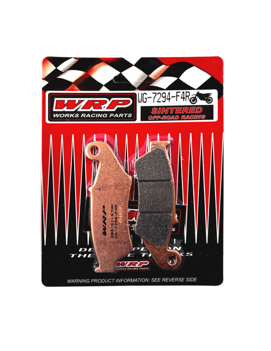 Pastillas de Freno Sinterizadas WRP™ • DELANTERO para Honda CRF/XR, Kawasaki KXF, Suzuki RMZ y otras motos.