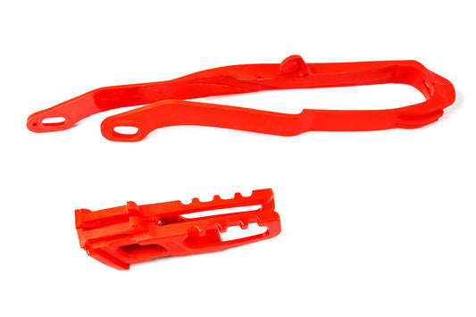 Deslizador y guía de cadena UFOplast™ •  HONDA CR y CRF varios modelos  • ROJO