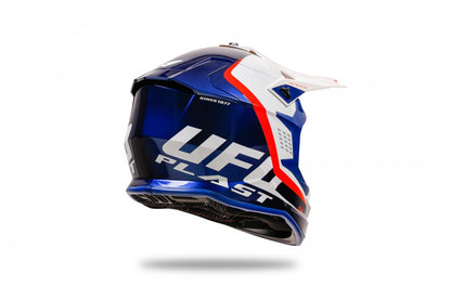 Casco de motocross UFOplast INTREPID™ ♠ AZUL&BLANCO