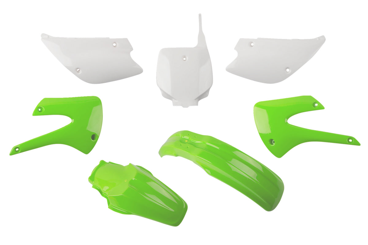 KIT de *restyling!* UFOplast™ • KAWASAKI 85 • VERDE&BLANCO