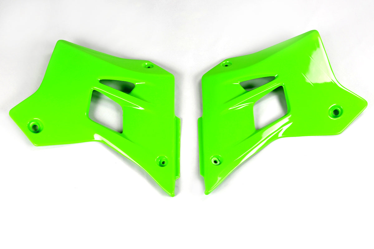 Cubiertas de radiador UFOplast™ • KAWASAKI KDX 200/220 1995-2006 • VERDE
