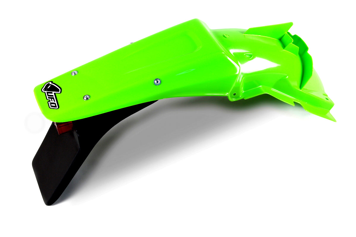 Guardabarro trasero con luz LED - UFOplast™ • KAWASAKI KX 1999 • VERDE