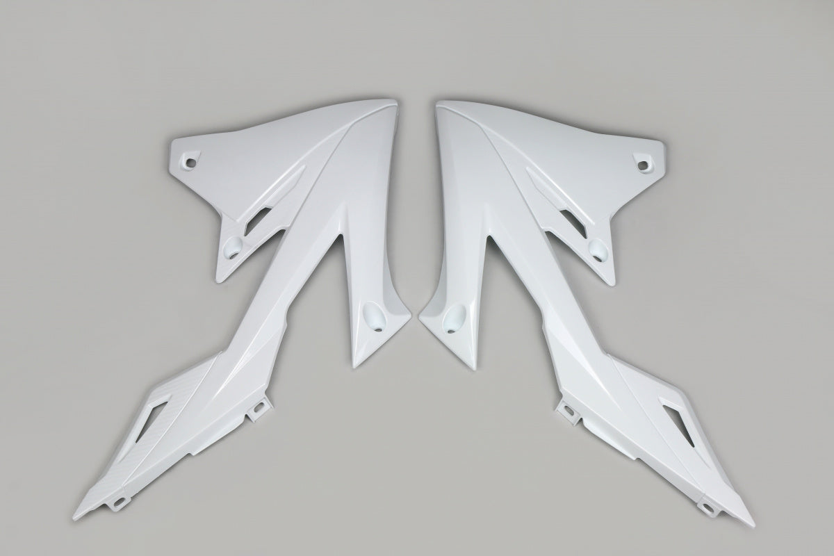 Cubiertas de radiador UFOplast™ • SUZUKI RMZ 250/450 2019-2023 • BLANCO
